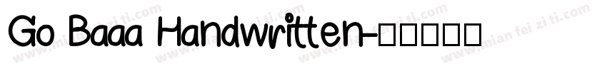 Go Baaa Handwritten字体转换